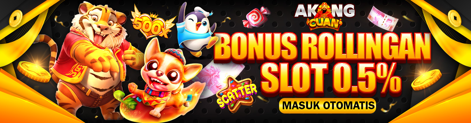 BONUS ROLLINGAN SLOT GAMES 0.5%