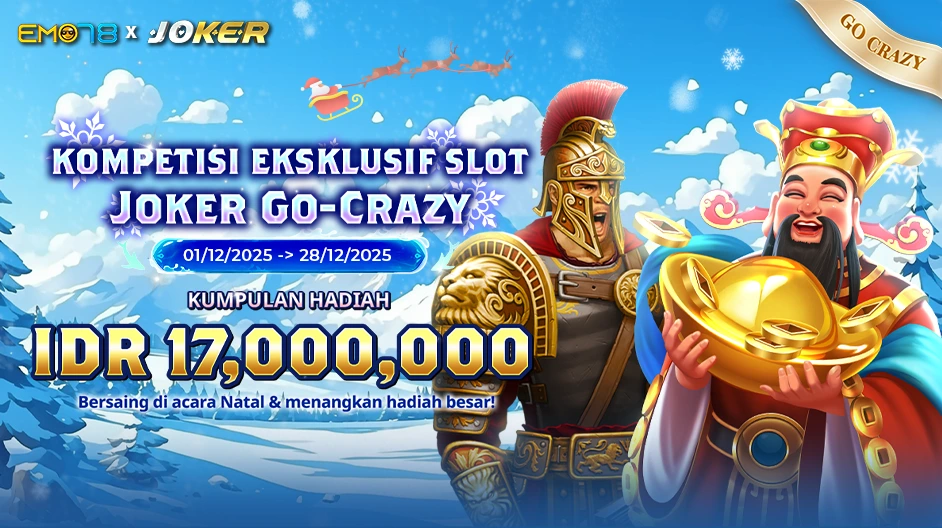 Joker Go-Crazy Slot Exclusive Competition sudah resmi dibuka!