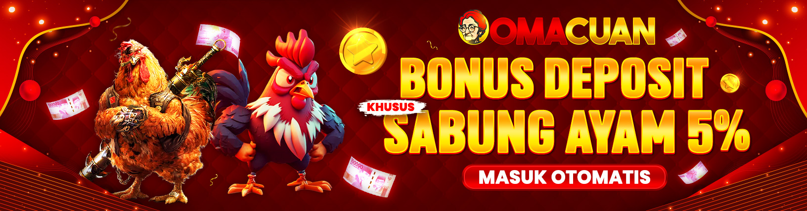 BONUS DEPOSIT KHUSUS COCK FIGHTING ( SABUNG AYAM ) 5%