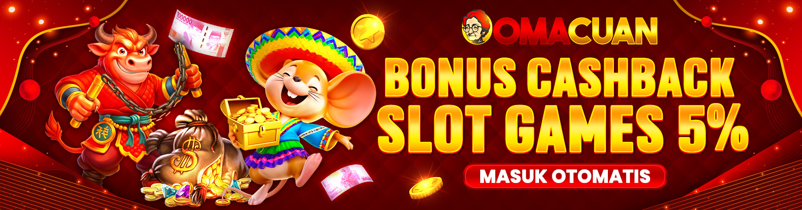 BONUS CASHBACK SLOT GAMES 5%