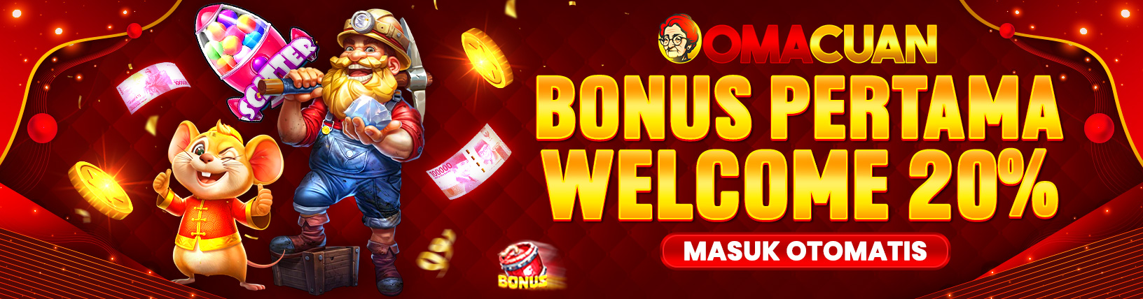 BONUS DEPOSIT NEW MEMBER 20%