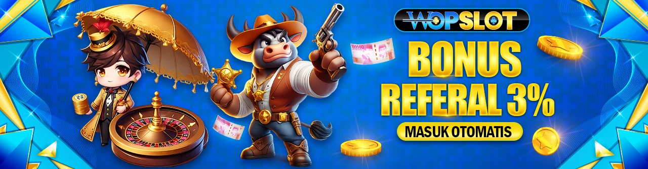 BONUS REFFERAL 3% SLOT, ACRADE & LIVE CASINO