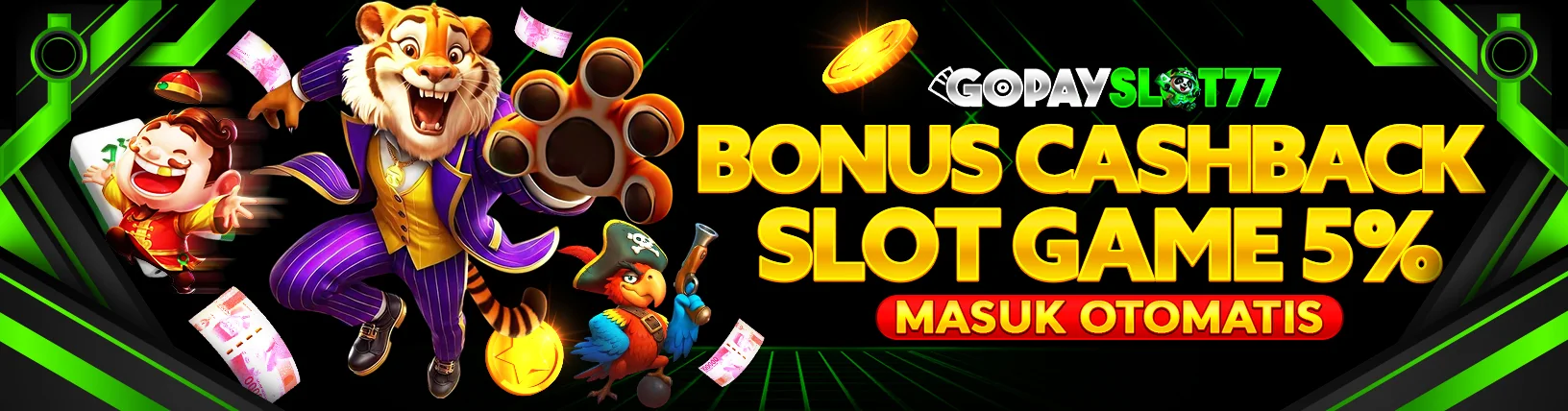 BONUS CASHBACK SLOT GAMES 5%