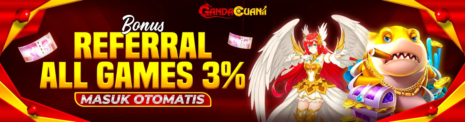 BONUS REFERRAL ALL GAMES 3%