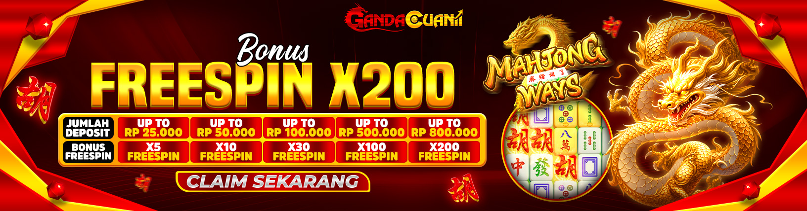 BONUS FREESPIN MAHJONG WAYS x200